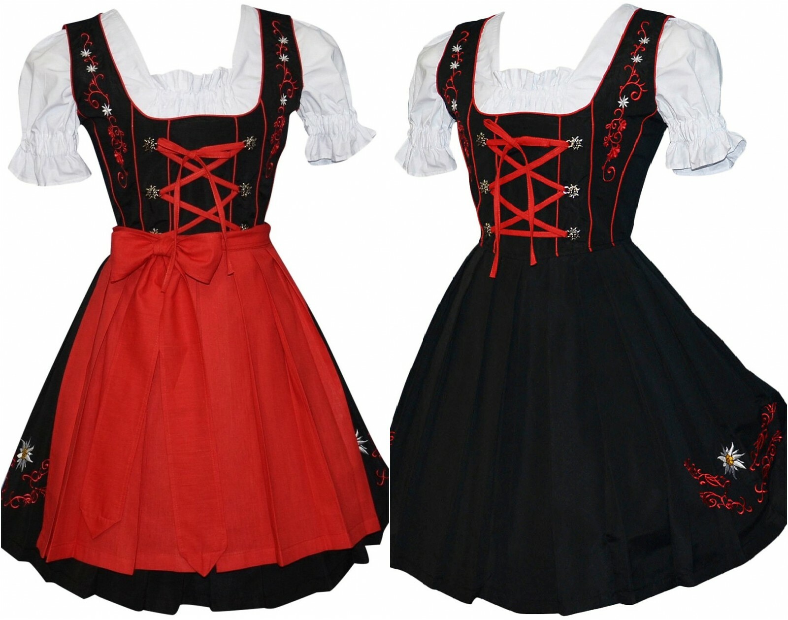 Sz 0 2XS German Women Waitress Dirndl Dress Oktoberfest Party Bavarian Holiday