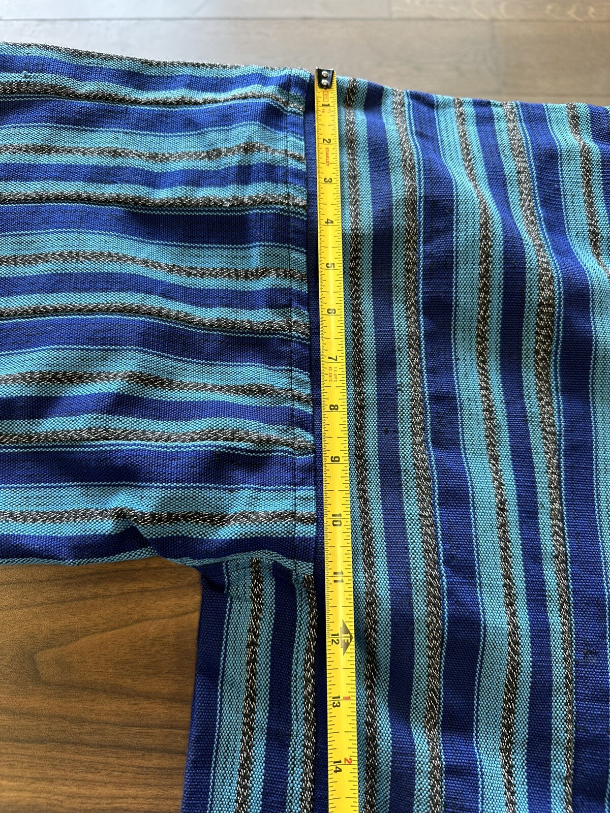 Authentic African Hand Stitched Ghana Smock Kente Fugu Batakari Men Top Blue