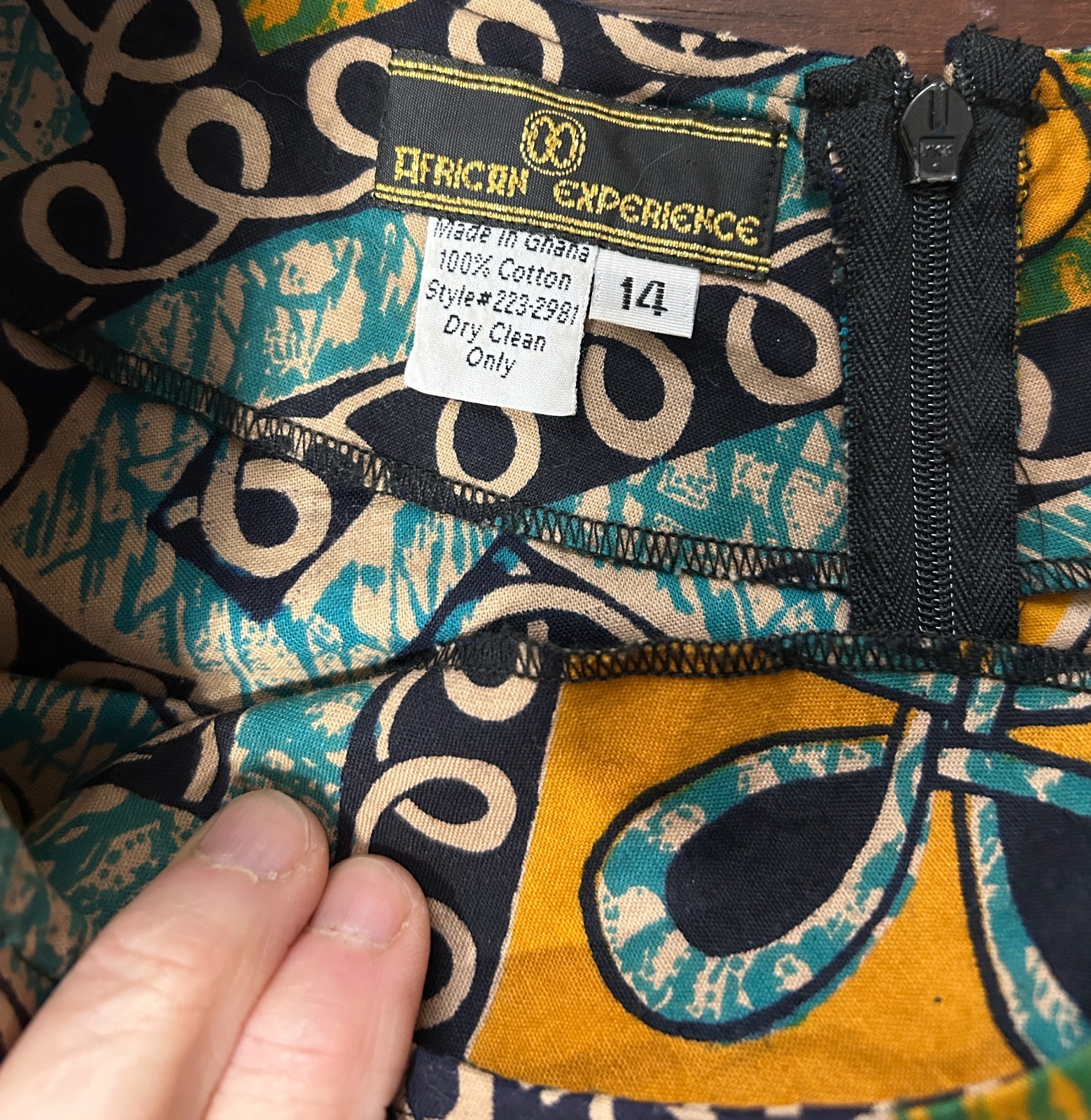 African Experience Summer Mini Dress Size 14 (D4)
