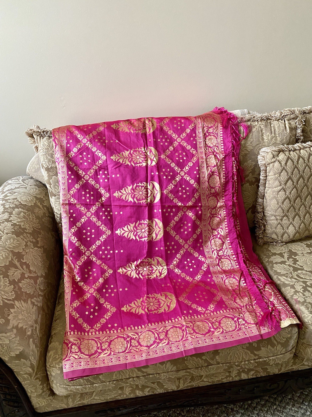Sari With Stitched Blouse Crop Top New