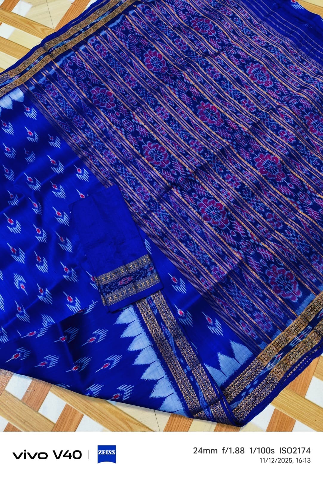 Ikat Pure 100 pure Odisha Sambalpuri Silk Saree