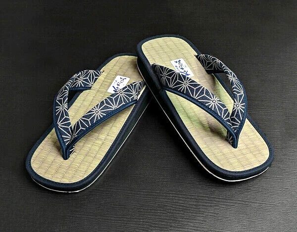 Japanese Men’s Kimono Tatami Igusa Zori Setta Sandals Made in Japan EVA Sole New