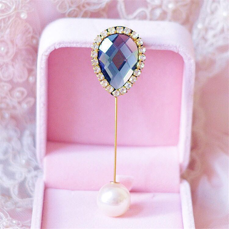 Arab Women’s Muslim Brooch Hijab Scarf Shawls Safety Pins Rhinestone Pearl Pins