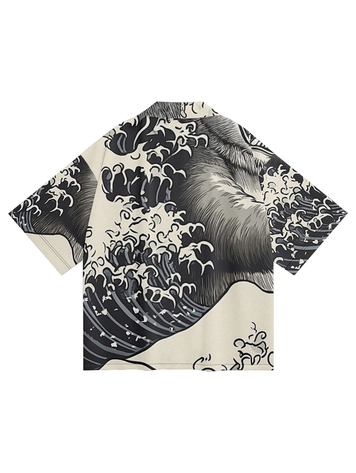 Niepce Men’s Japanese Streetwear Kimono Lightweight Printed Cardigan