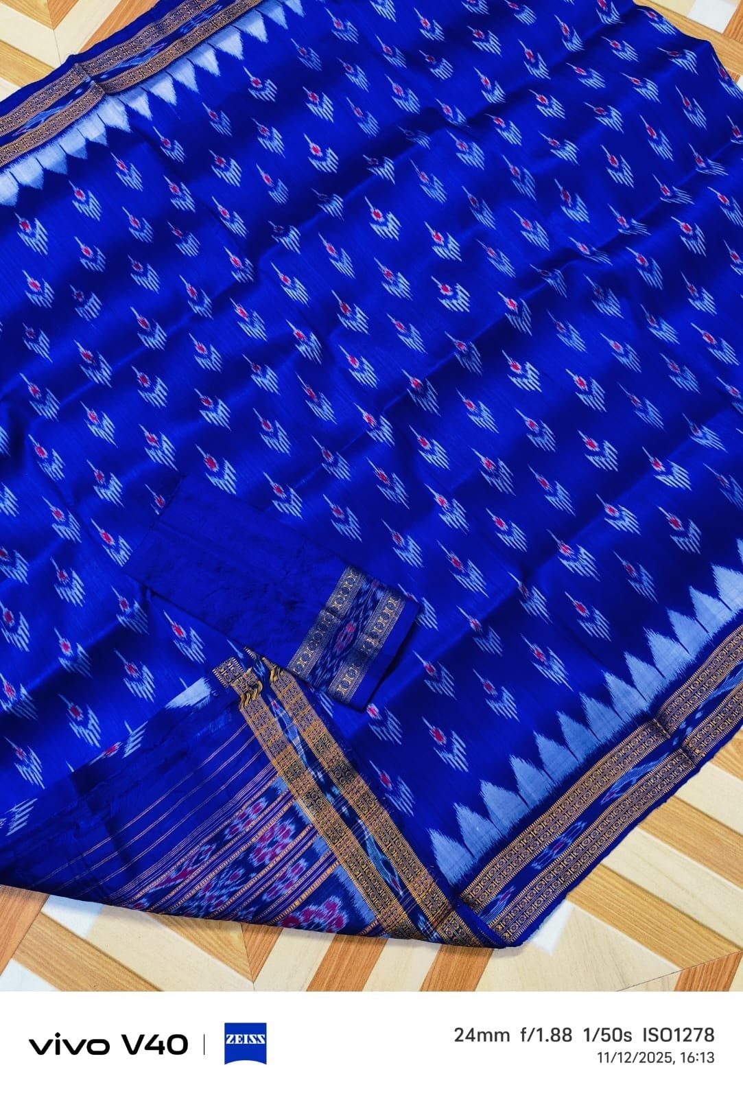Ikat Pure 100 pure Odisha Sambalpuri Silk Saree