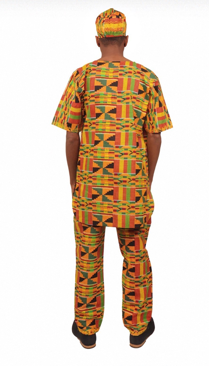 New Men African Kente Dashiki 3XL Chest up to 60″ and Length 38″ (Top Only)