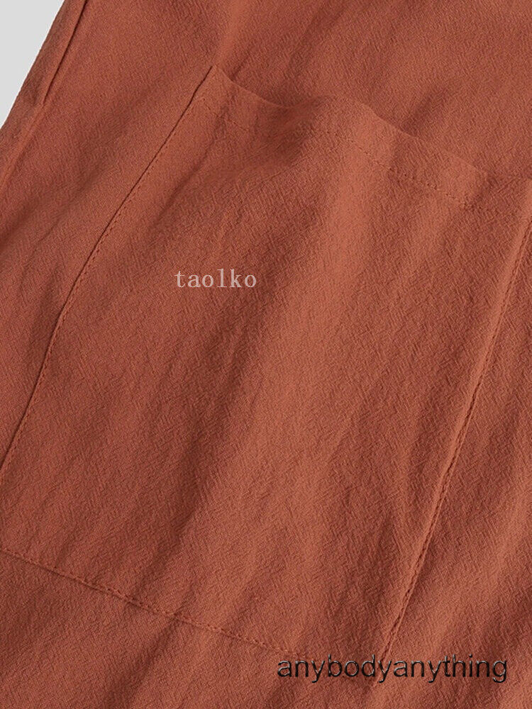 Mens Cotton Muslim Clothing Long Sleeve Islamic Saudi Arab Kaftan Robe Loose Fit