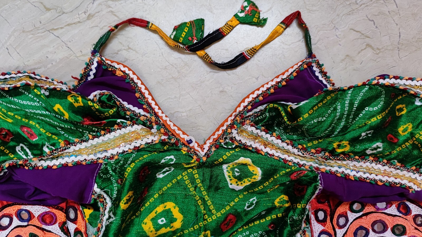 Vintage Banjara Tribal Kuchi Hand Embroidery Indian Traditional Back Less Choli