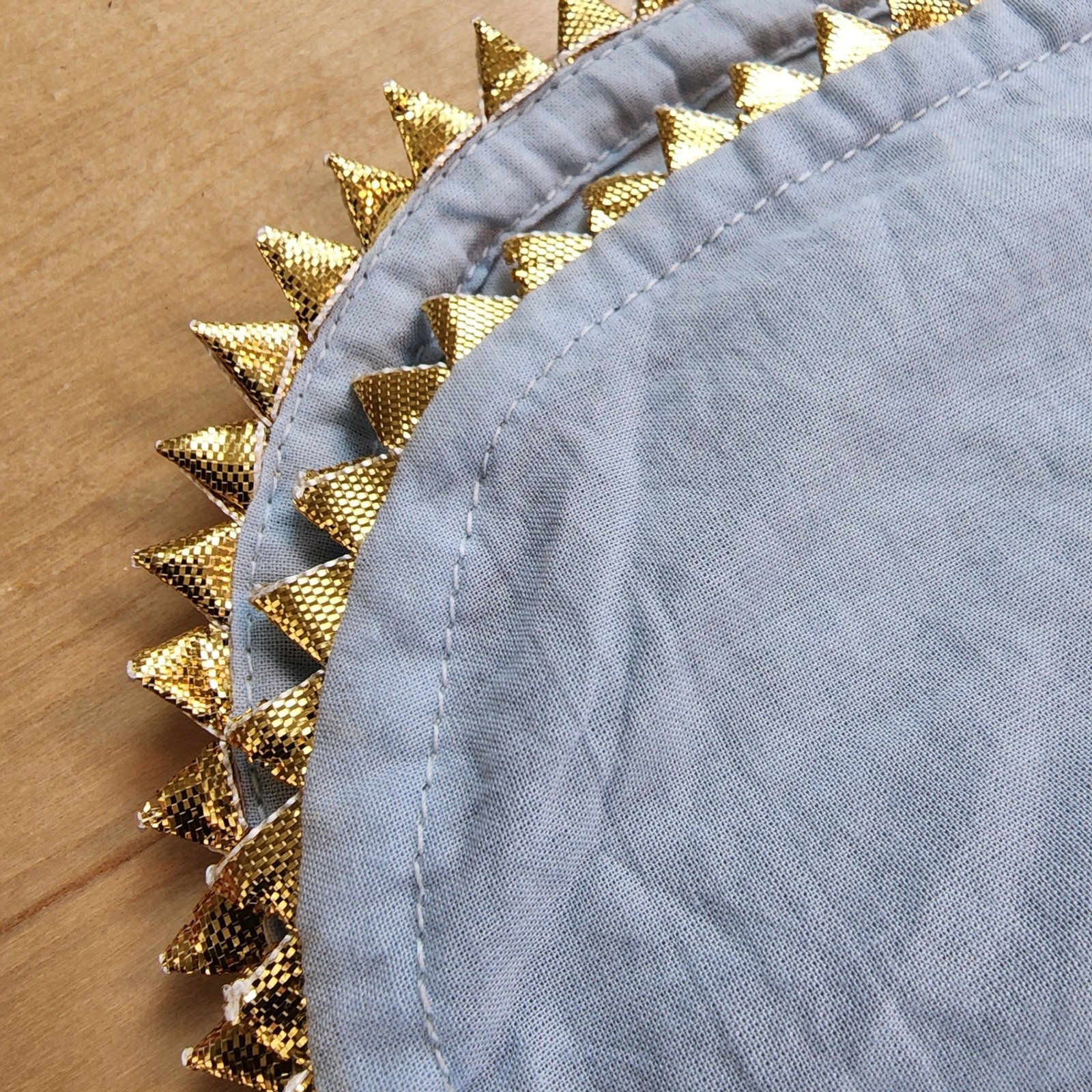 Maison Shefali Light Blue Gold Details Cotton Kurta 3XL