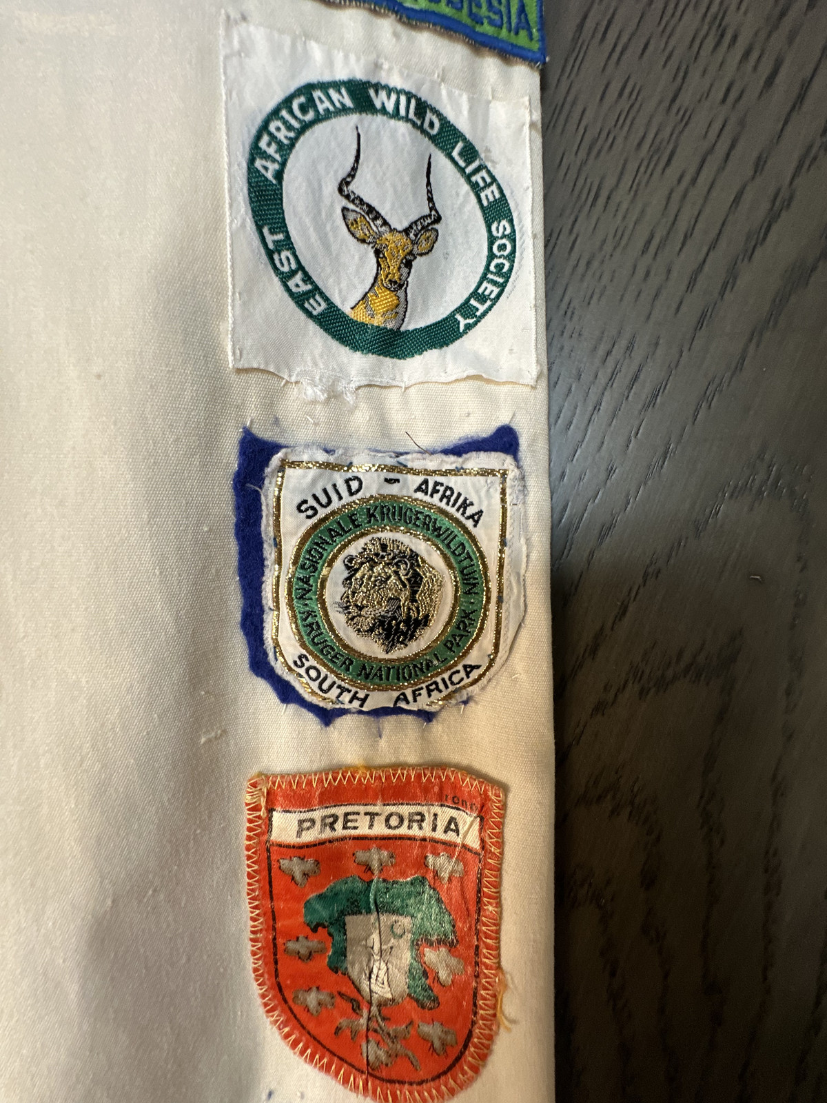 Vintage Safari Jacket 1970’s with 18 Vintage African Patches Boys or Small Woman