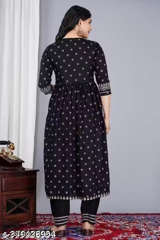Embroidered Suit Set Women Ethnic Wear Daily, Party Wear Kurta Set Suit Set