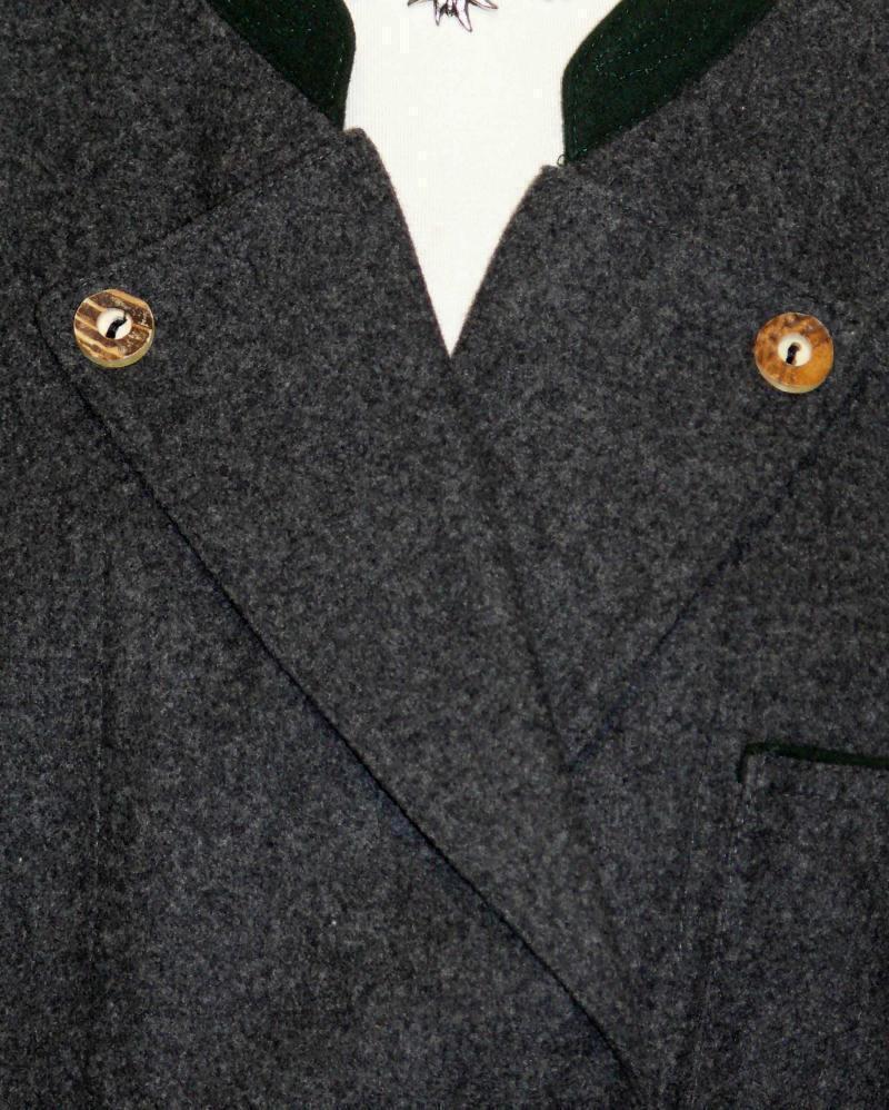 LODENFREY ~ WOOL GRAY Women Austria Hunting Sport Suit Pea Over Coat JACKET 14 L