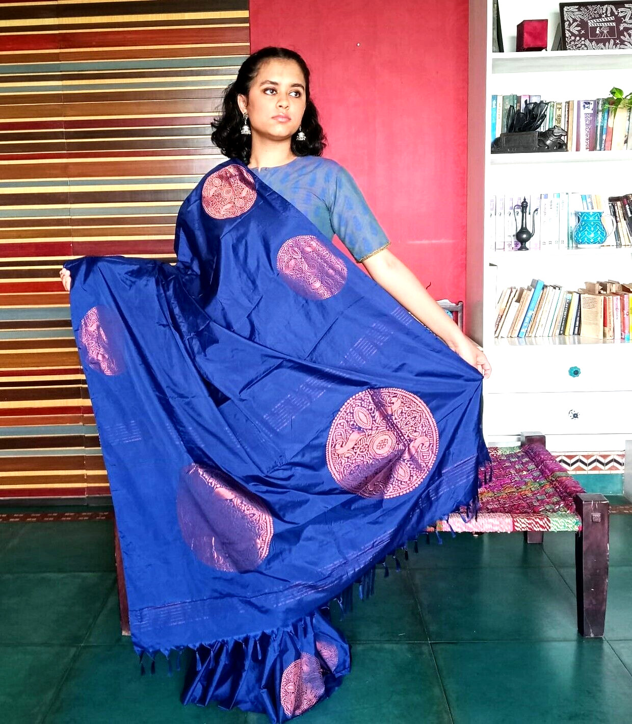 Riaa Contemporary Stylish Eye-catchy Saree Soft Pattu Mysore Silk Sari