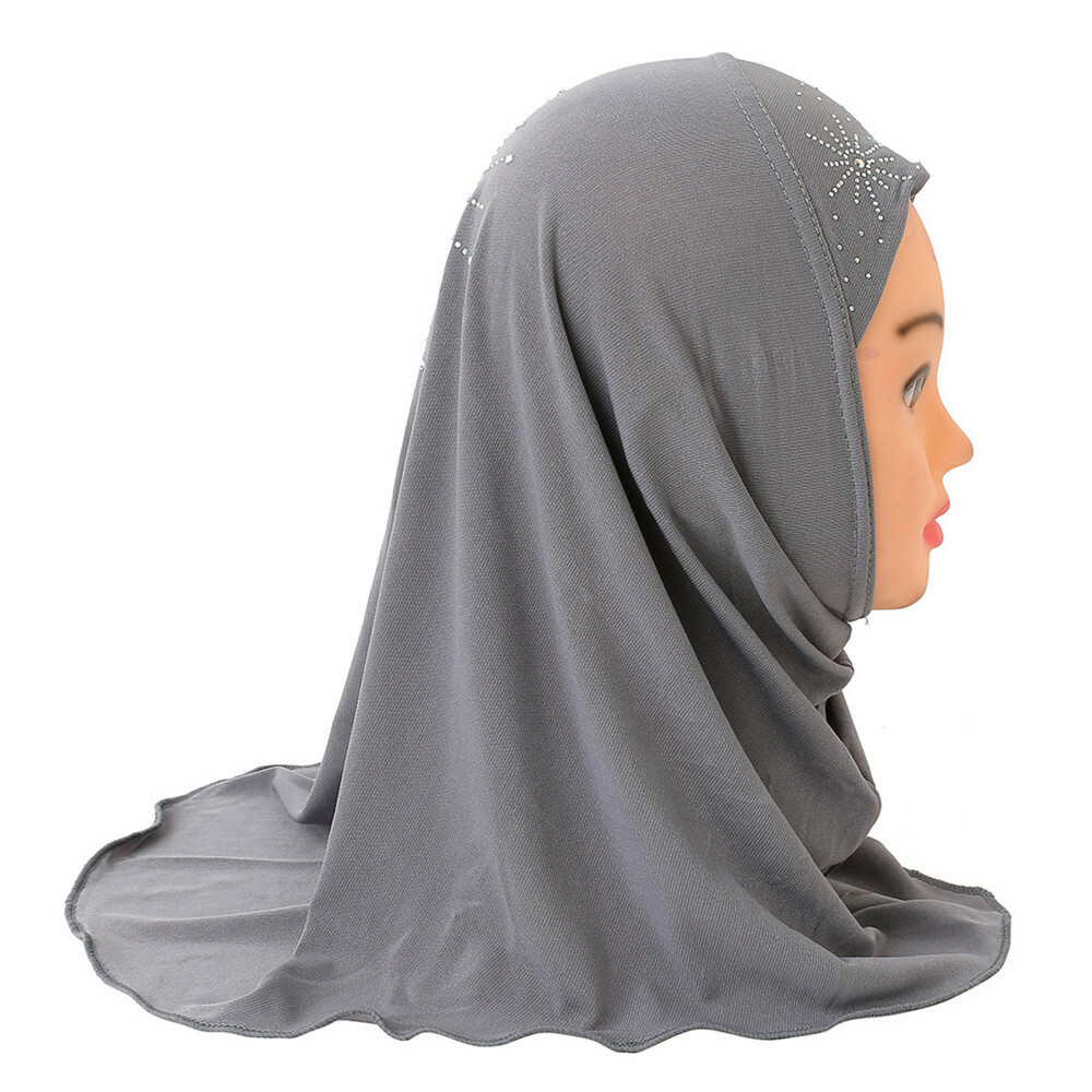 Muslim Child Kids Girls Hijab Islamic Underscarf Scarf Wrap Headwear Shawl 2-6Y