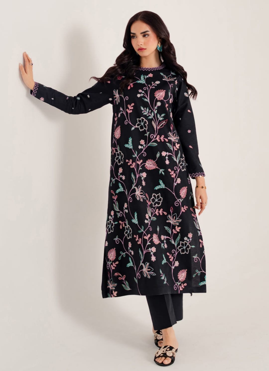 Premium 2Pieces Stitched Pakistani & Eastern Style Embroidered Dresses-Free Ship