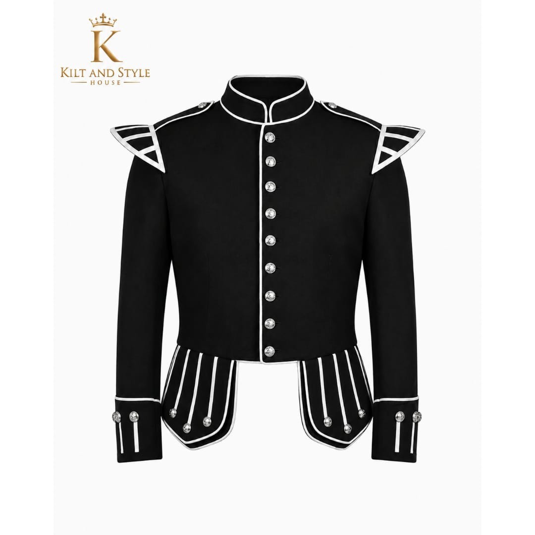 Scottish Military Doublet Kilt Jacket | Highland Pipe Band Formal Jacket
