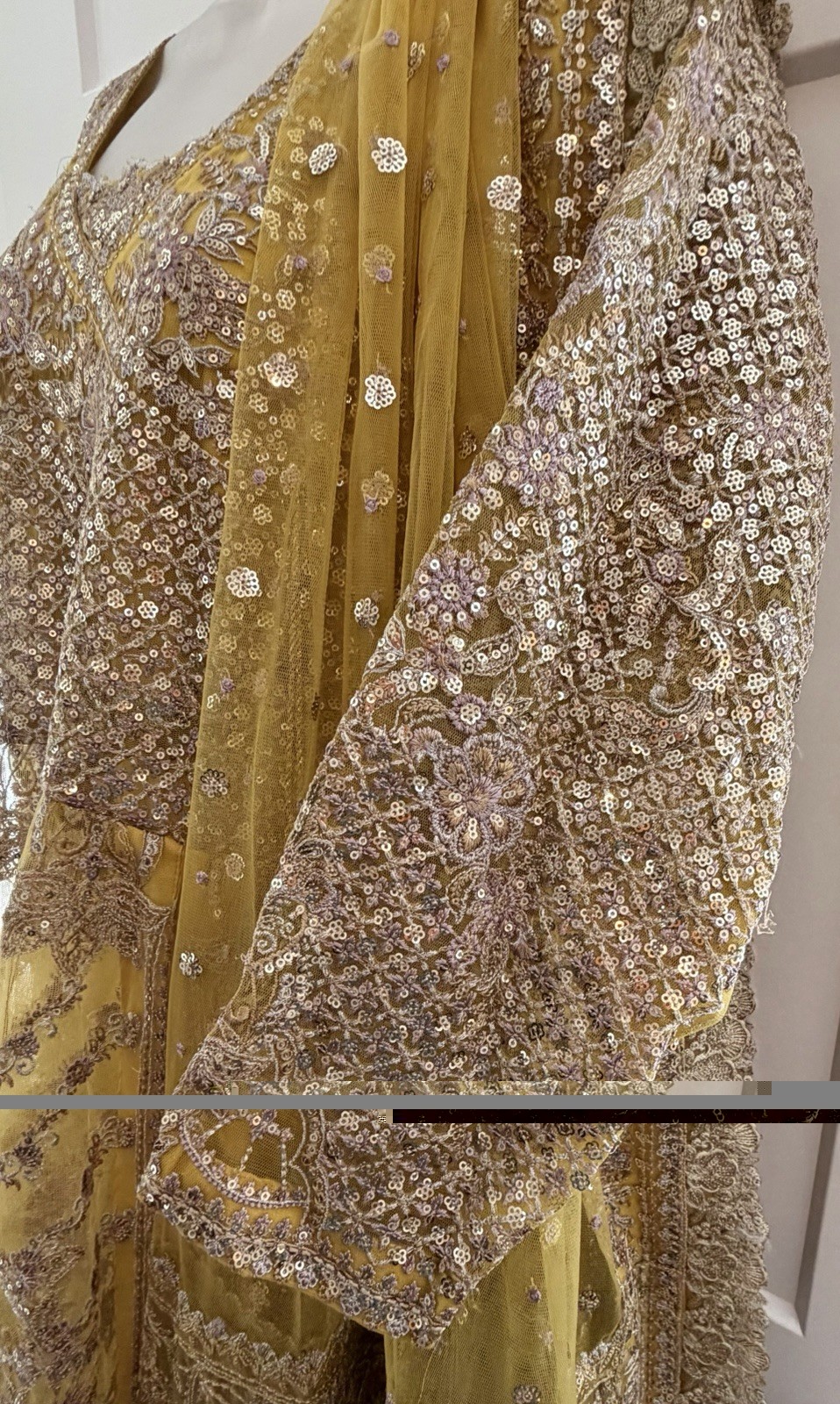 original FAIZA SAQLAIN size XL / XXL BUST 23” / 46” Fancy Salwar KAMEEZ “NEORA”