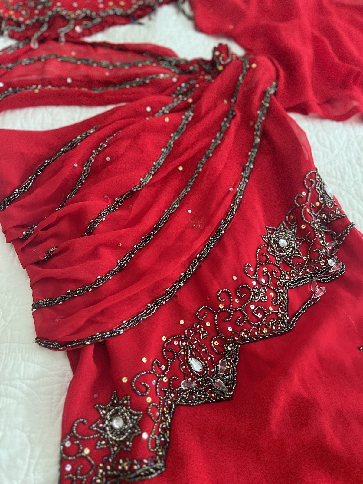 Two INDIAN CHILD DRESS PARTY,MARRIAGE /OCCASSION DRESS EMBROIDERY. Size 32/28&30