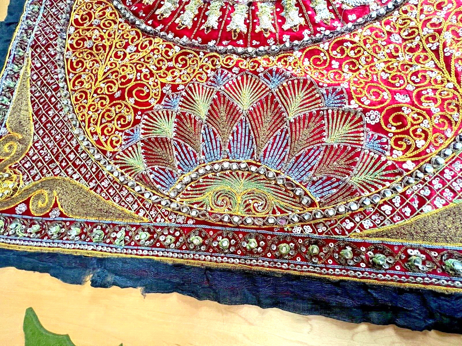 Spectacular Vintage Embroidered Wall hanging from Thailand