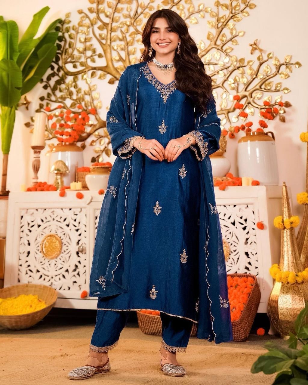 Indian Pakistani Salwar Kameez Set pants Kurti Dupatta Kurta Women Dress Suit