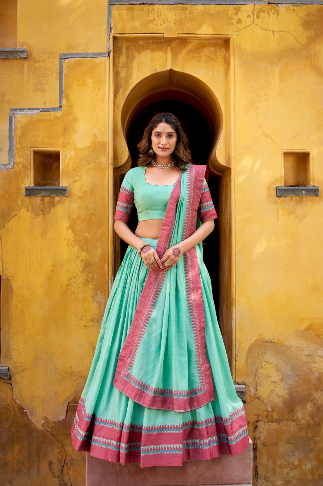 Indian Wedding Pakistani Bollywood Wear Ethnic Lengha Women Bridal Lehenga Choli