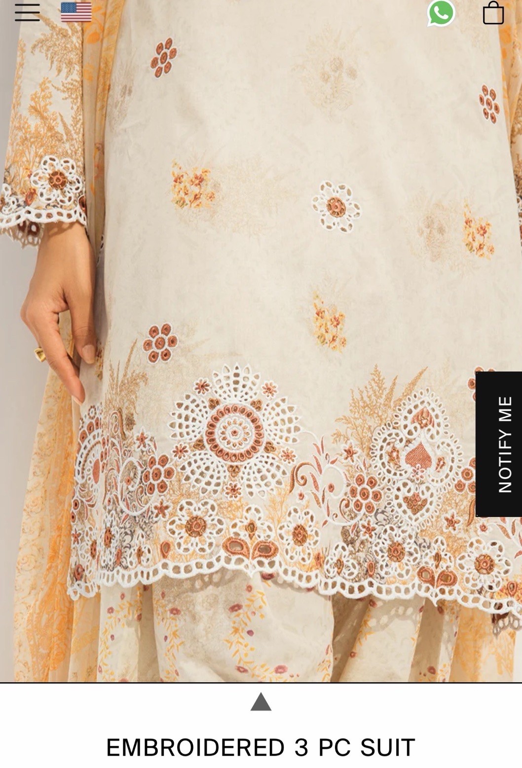 3pc Pakistani Designer Dress by Image (Small) Brand New with Tags