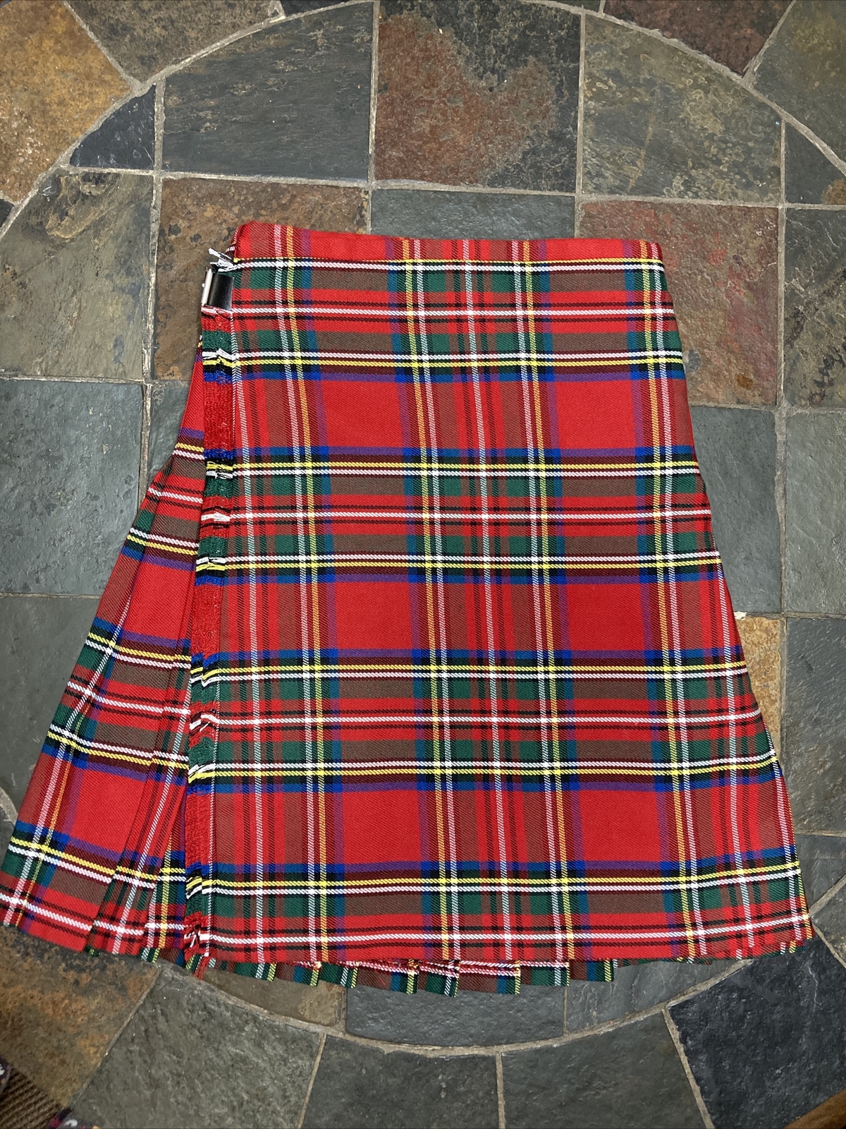 Authentic Woven Tartan Scottish Highland Kilt – Child Age 10-11