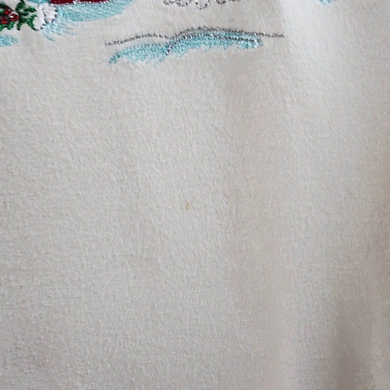 Quacker Factory Sz L CHRISTMAS CHURCH Cream Knit Pullover Sweater