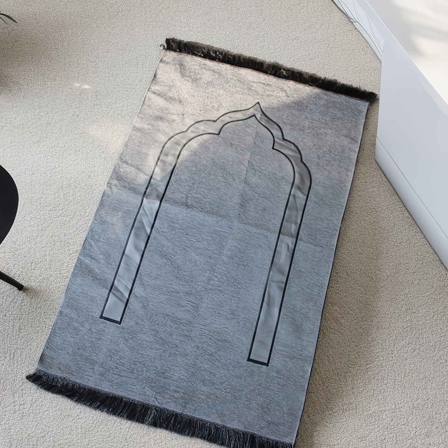 Prayer Rug Soft Cotton Prayer Rug with Tassels Meditation Islam Salah Mat