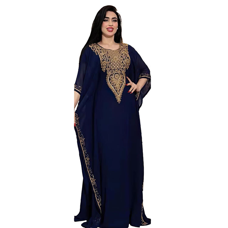 Plus Size Kaftan Muslim Women Dress Islamic Robe Dubai Abaya Morocco Turkey Maxi