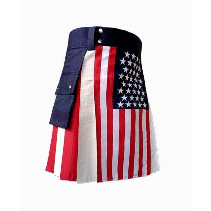 Fashion Utility American Flag Kilt America Day 4th July