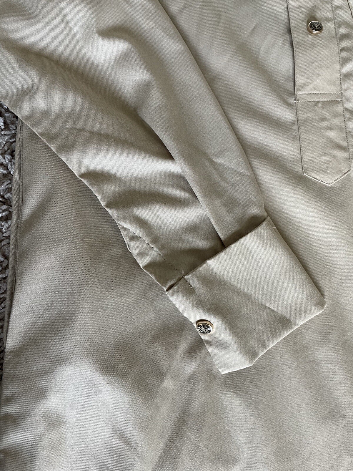 Muslim Men Youth DISHDASHA THOBE CUSTOM Hand Tailored Size S Beige