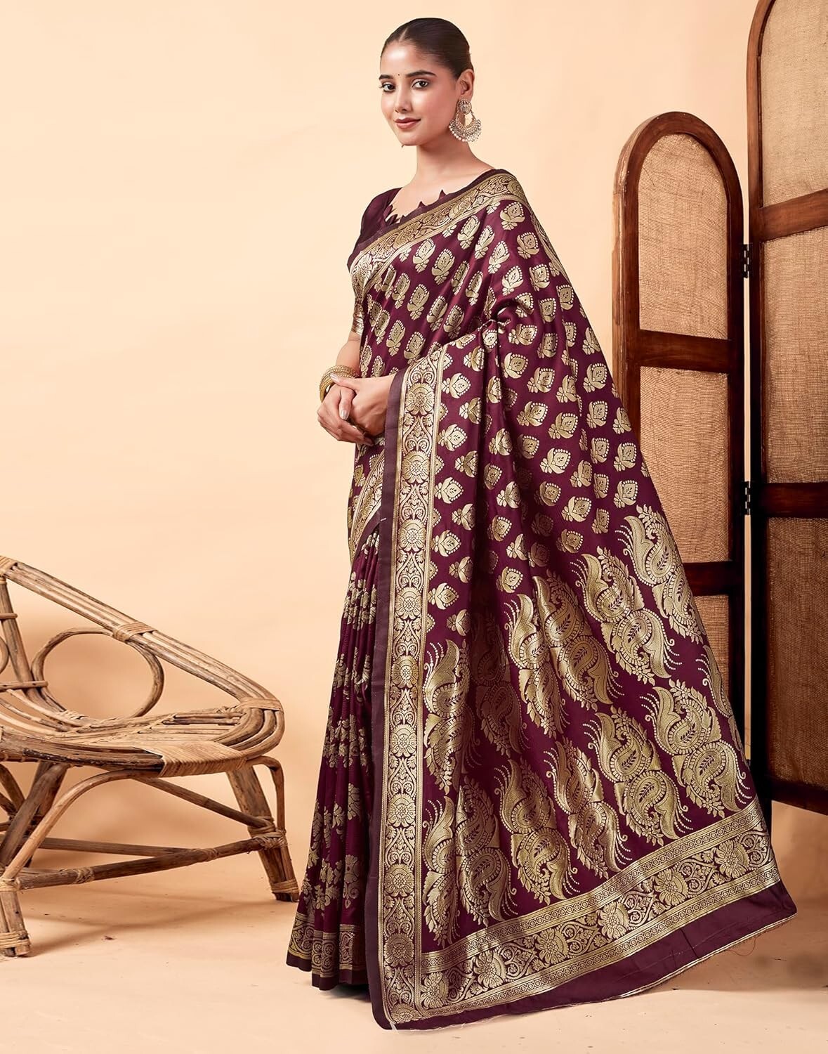 Banarasi Silk Saree Soft Kanjivaram Style Saree For Wedding With Blouse Piece
