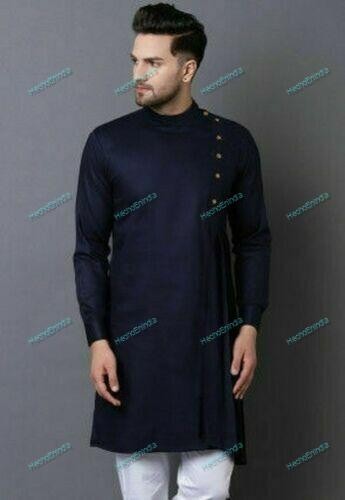 Mens Kurta only Cotton Mens Shirt Long Sleeve Kurta Loose Smart Kurta