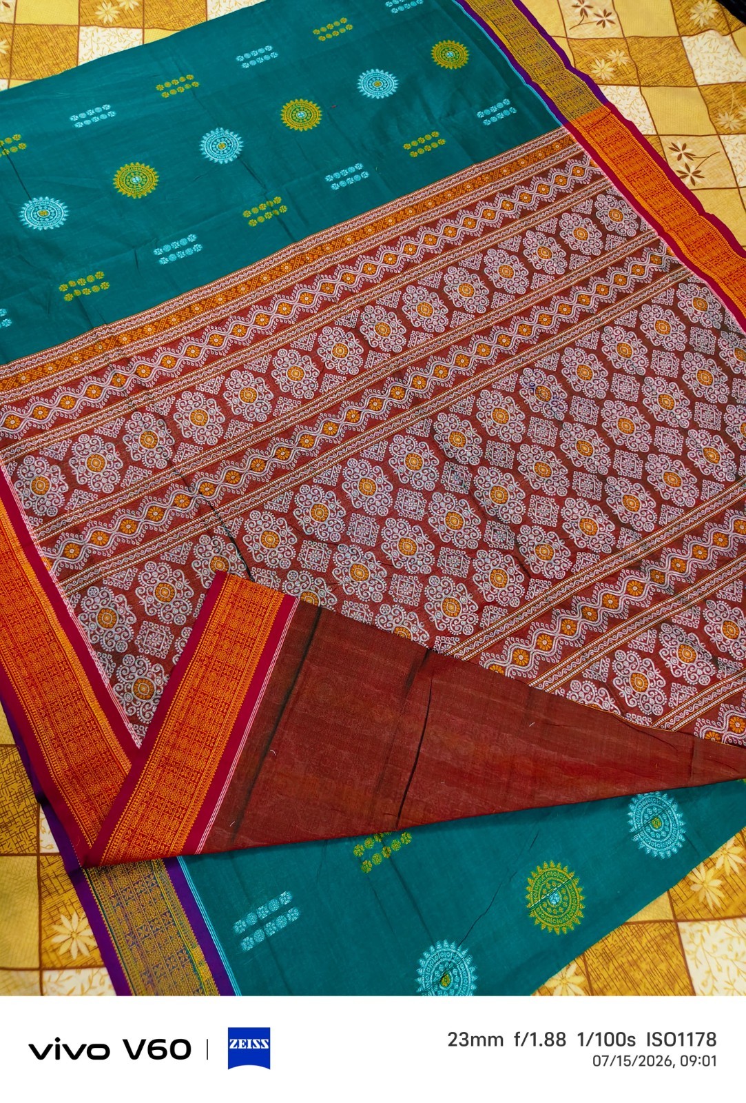 Sambalpuri Pasapali Cotton Saree Handwoven Odisha Handloom Wedding Ikat Sari