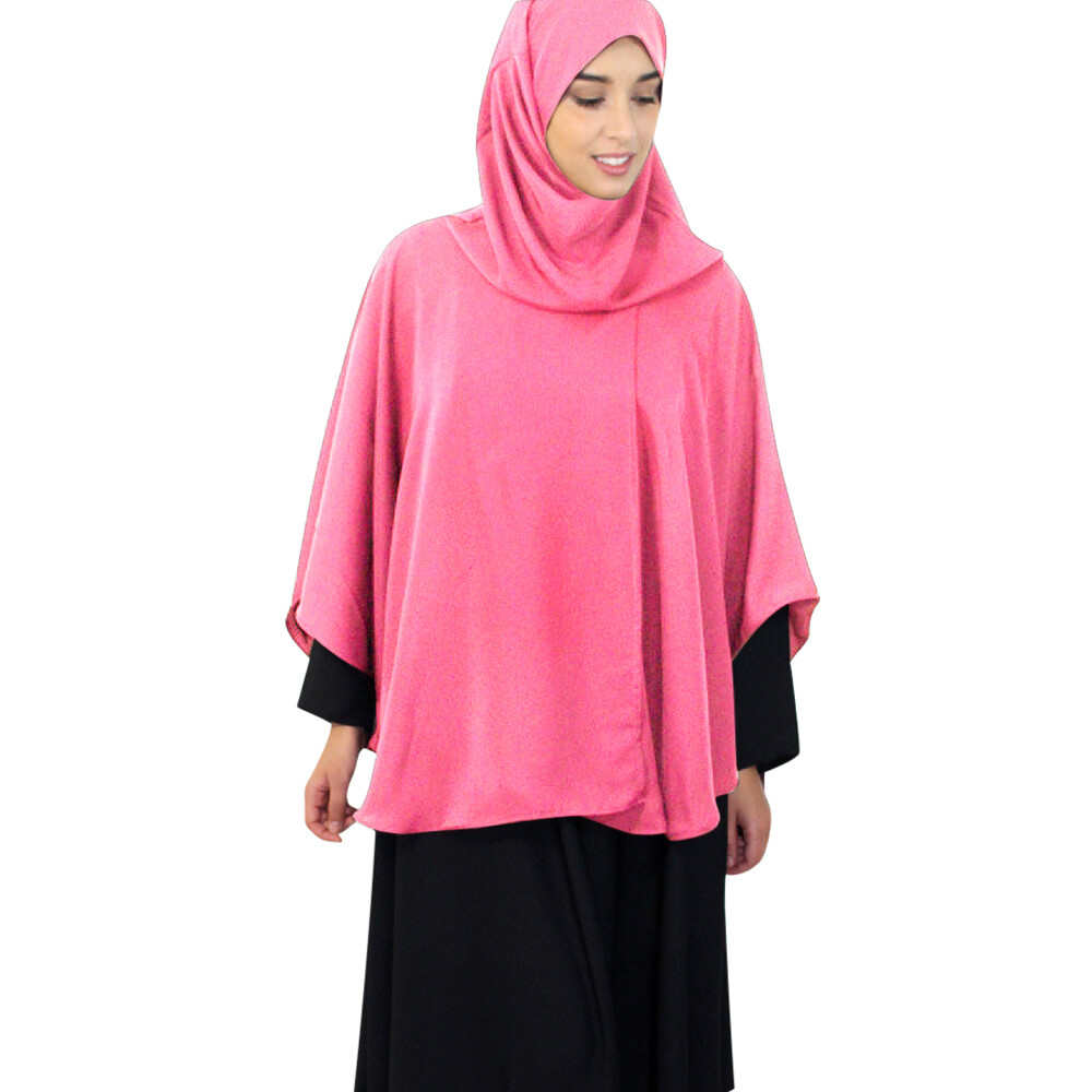 New Muslim Women Prayer Khimar Hijab Overhead Hooded Tops Kaftan Arab Clothes