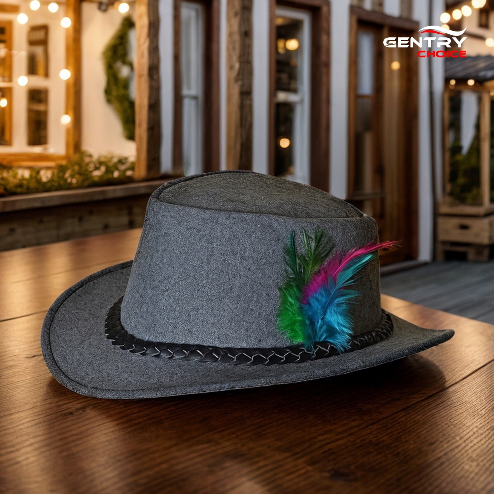 Men Traditional Fedora Hat Bavarian Wool Hat German Grey Hat Oktoberfest Outfit