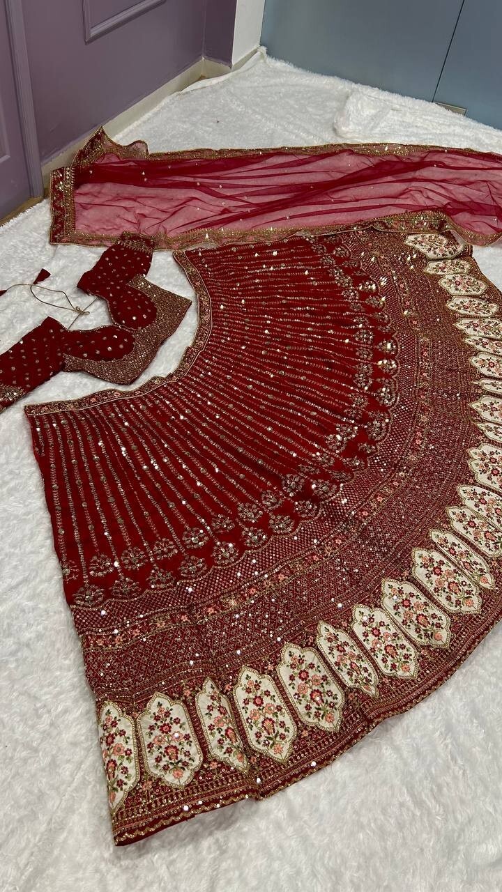 Bridal Look Rangoon Silk Maroon Lehenga Choli With Dupatta For Wedding Wear