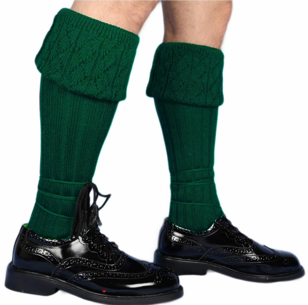 Mens Kilt Hose Socks Plain 50 Percent Wool