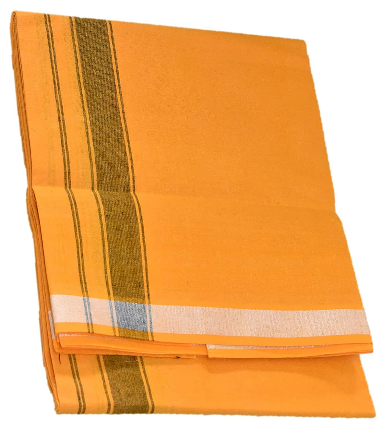 Men’s Dhoti Cotton Plain Solid/Length 2 meter Pack of 2 Red & Yellow US