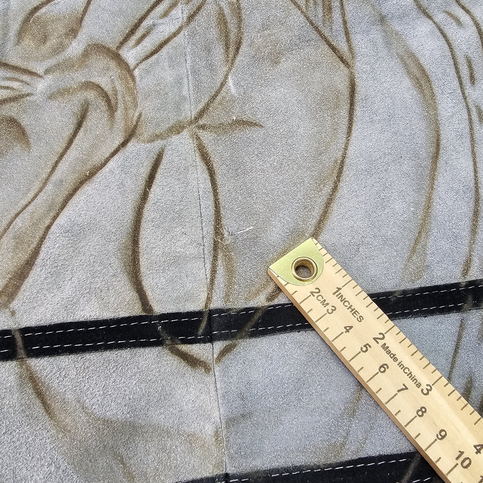 Authentic Genuine Mexican Leather Suede Handmade Poncho Donkey Cactus Fringed