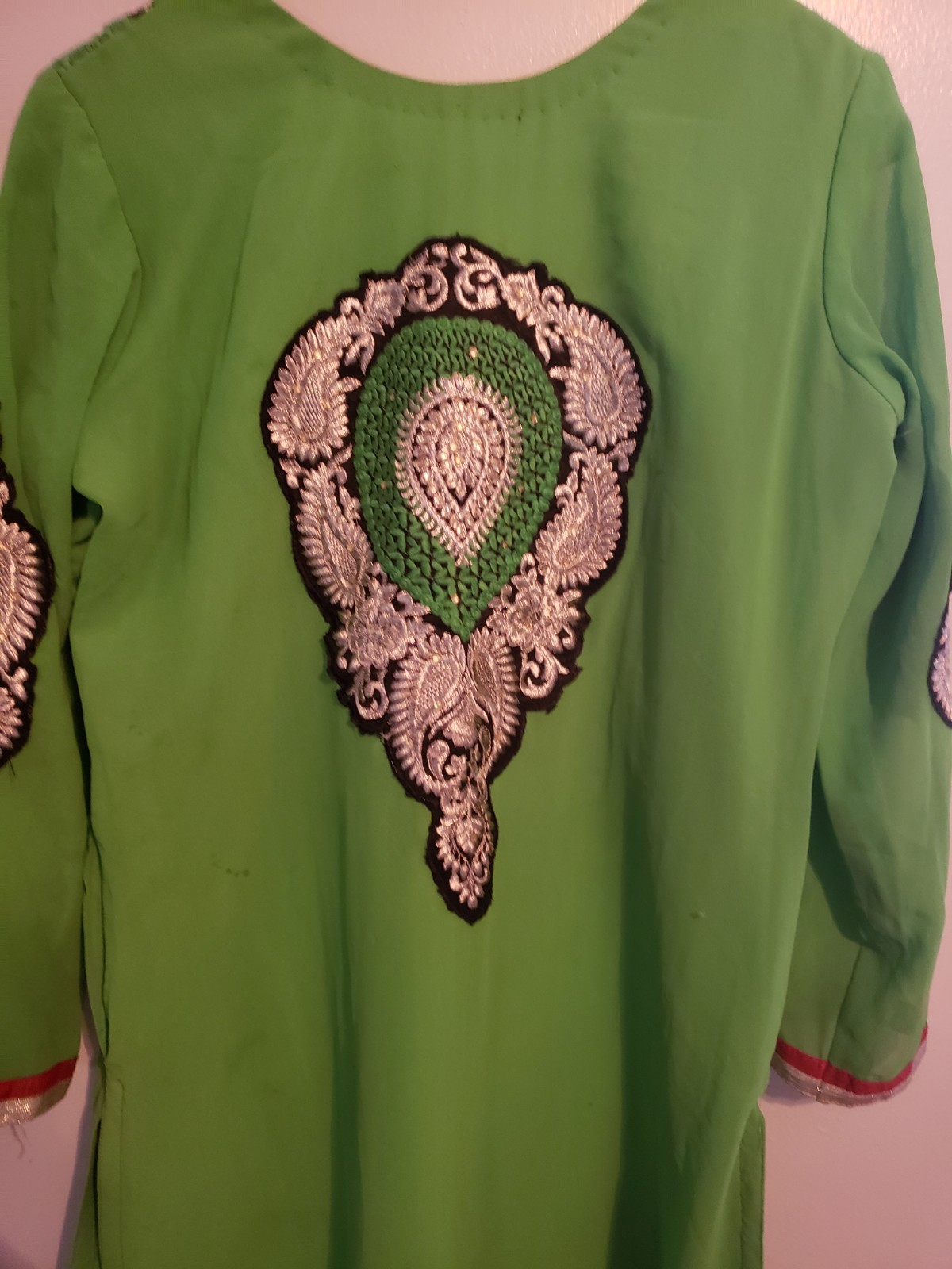 Green Georgette Indian Salwar Kameez Party Wear