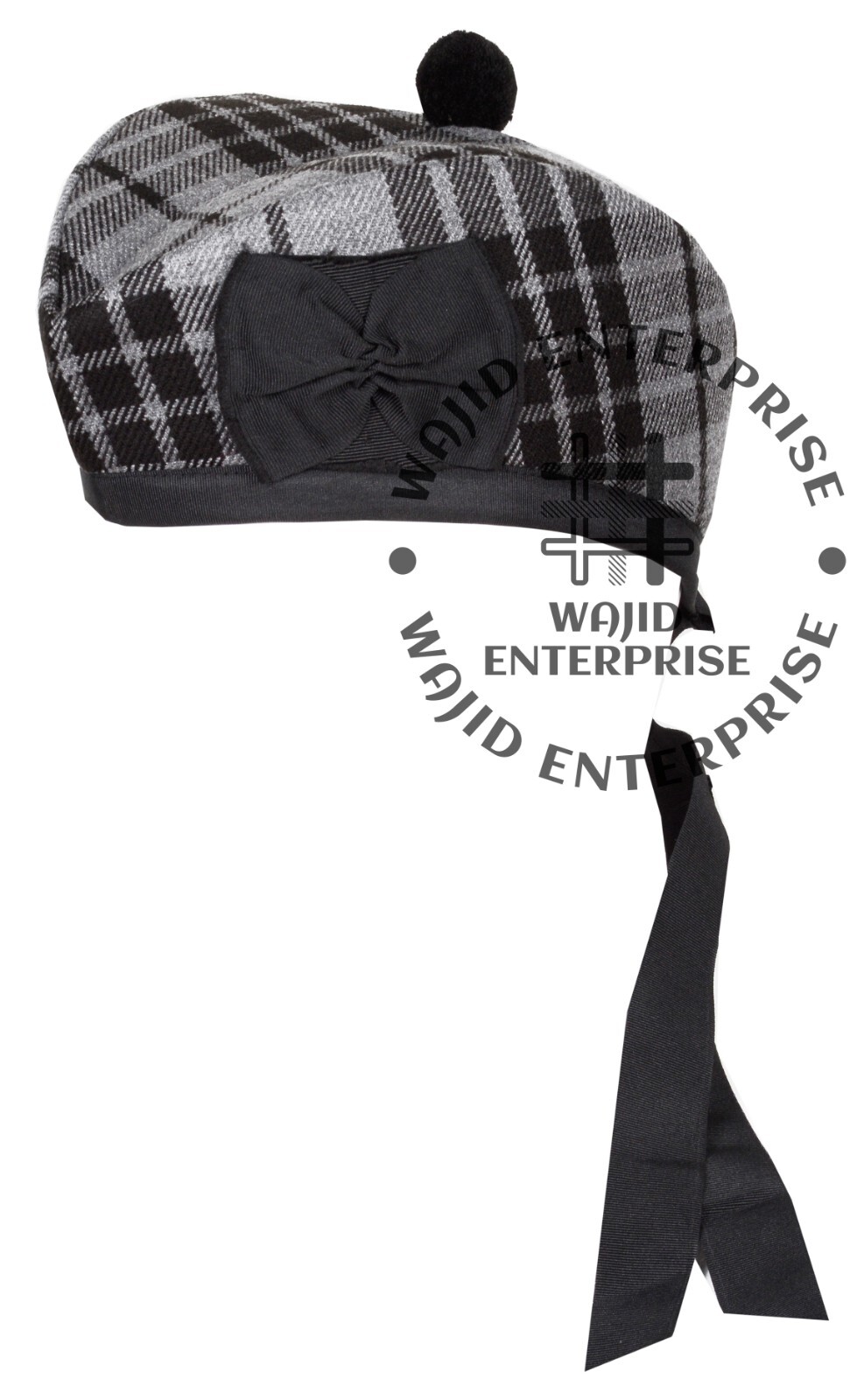 Scottish Kilt Cap Grey Watch tartan GLENGARRY Cap Military Bonnet Glengarry Hat