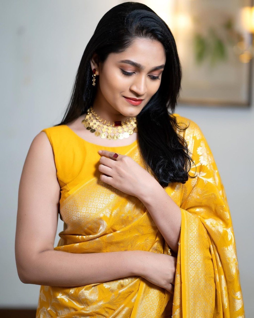 Radiant Yellow Wedding Saree Soft Silk with Rich Jacquard Weave Pallu indian