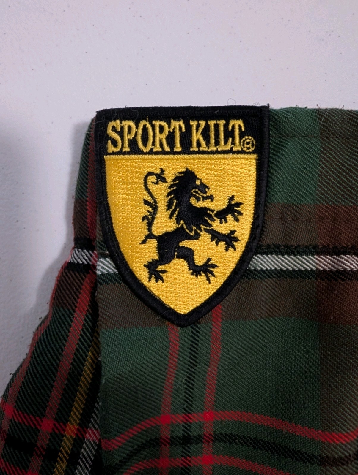 Sport Kilt Plaid Scottish Adjustable Velcrow Wrap Highland Hiking Youth L 13.5″