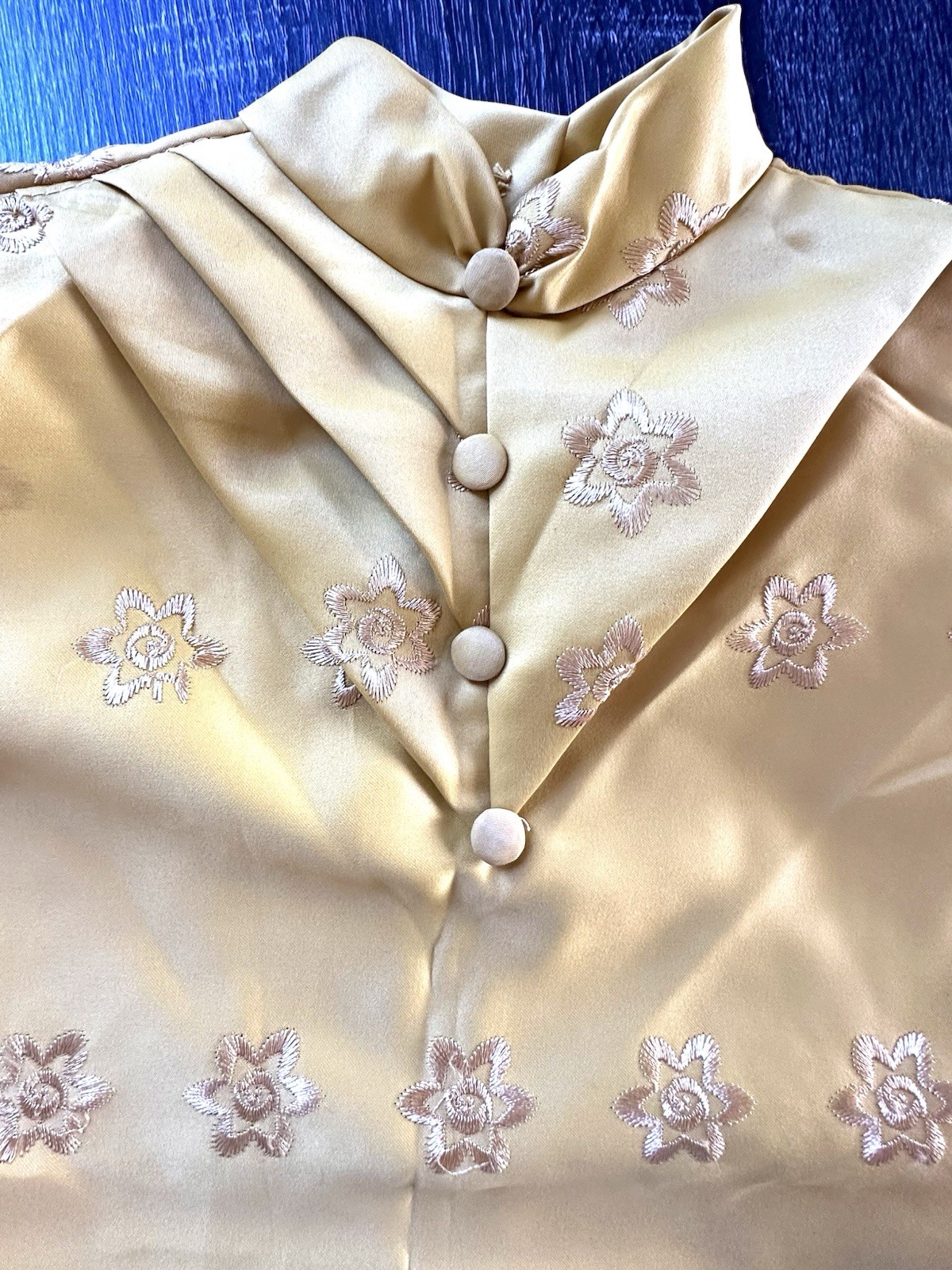 Vintage Two Piece Children’s Kurta Set, Beautiful GOLD With Embroidered Detail