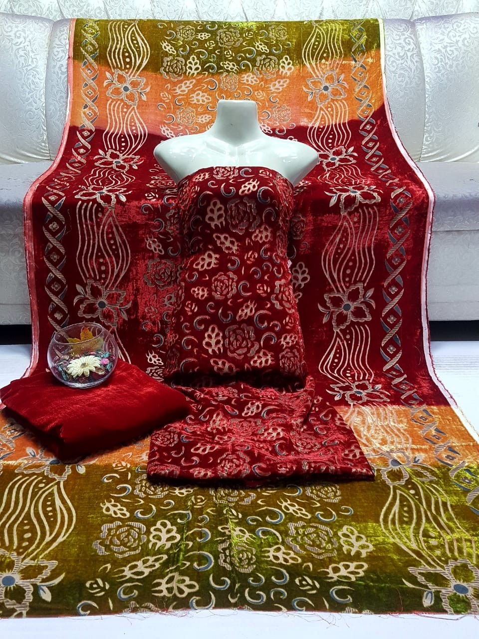 New Arrival Palachi Velvet 3 Piece Suit Set Falcon Velvet Designer Traditional W