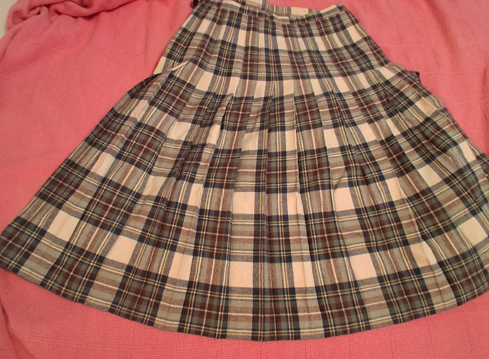 VINTAGE MOSBROOK AUTHENTIC 100% WOOL KILT SIZE 14 SCOTTISH
