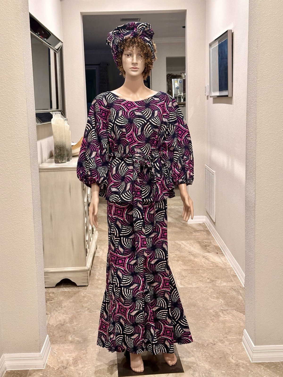 Women’s African Ankara Dress 3 Piece