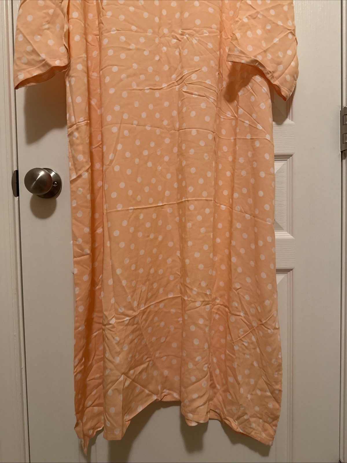 Indian Pakistani Kameez Moomoo Polka Dot Pink Peach Women New Size Large
